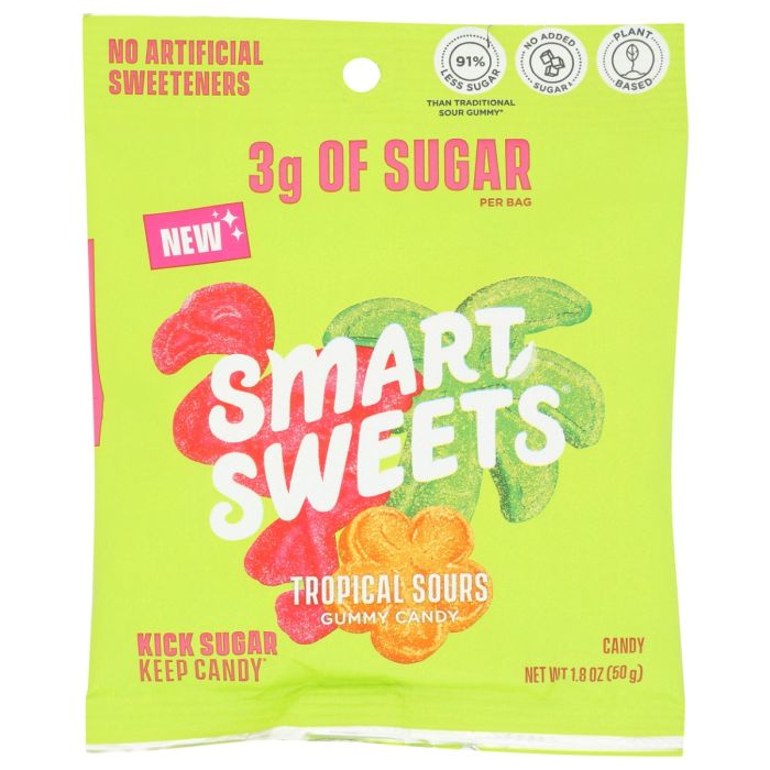 SMART SWEETS: Tropical Sours Gummies, 1.8 oz