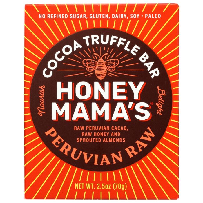 HONEY MAMAS: Prvian Raw Cocoa Trfl Bar, 2.5 oz
