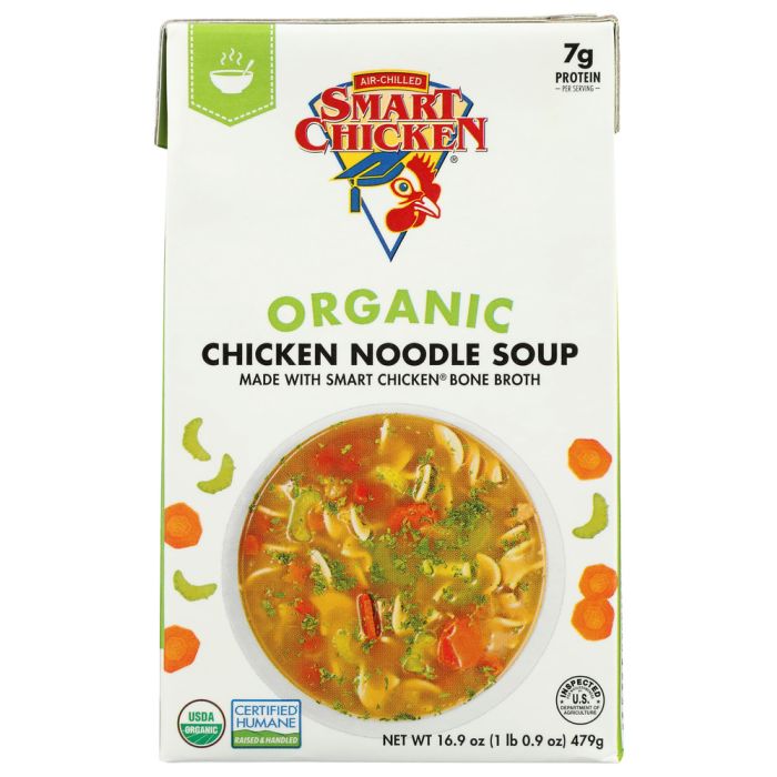 SMART CHICKEN: Organic Chicken Noodle Soup, 16.9 oz