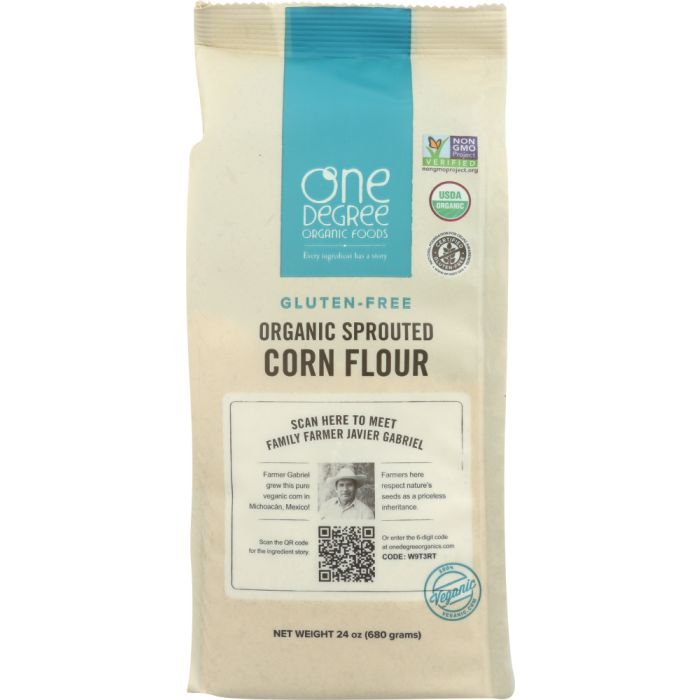 ONE DEGREE: Flour Corn Sprouted Organic, 24 oz