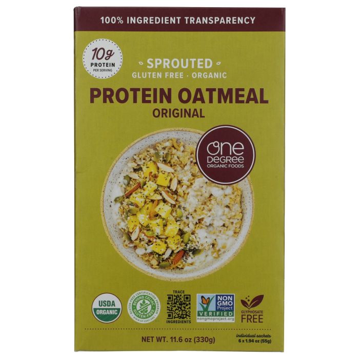 ONE DEGREE: Original Instant Protein Oatmeal, 11.6 oz