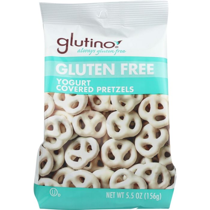 GLUTINO: Gluten Free Yogurt Covered Pretzels, 5.5 oz