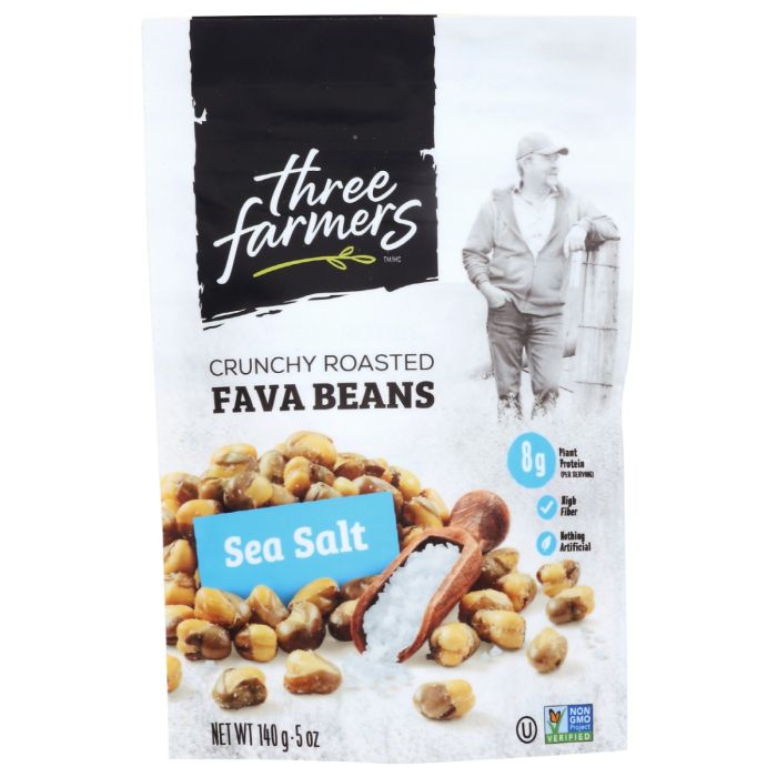 THREE FARMERS FOODS INC: Crunchy Roasted Fava Beans Sea Salt, 5 oz