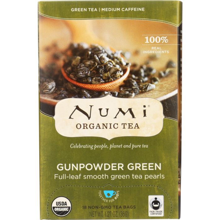 NUMI TEAS: Organic Gunpowder Green Tea, 18 bg