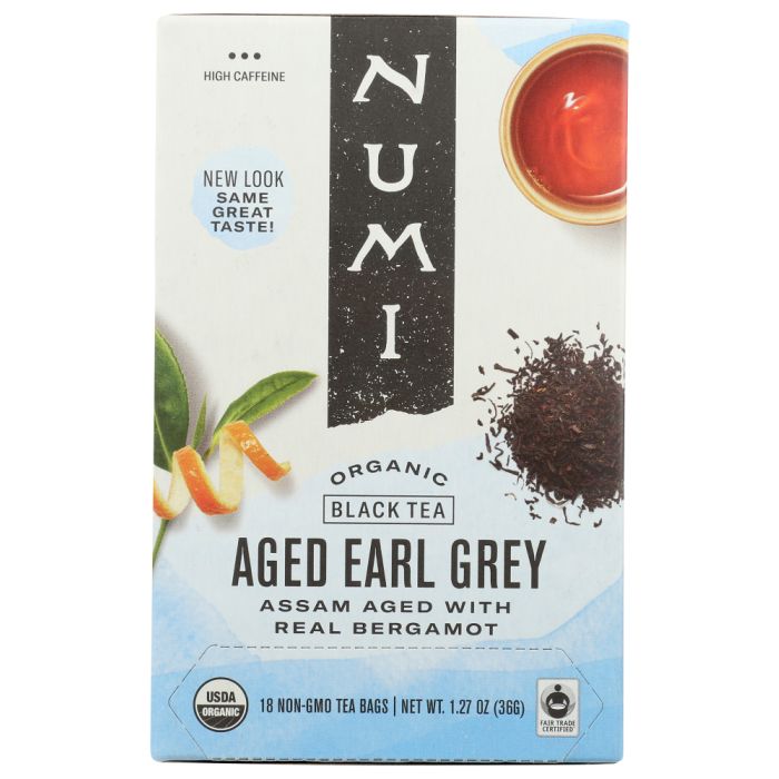 NUMI TEAS: Aged Earl Grey Assam Black Tea, 18 bg