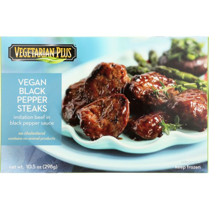 VEGETARIAN PLUS: Vegan Black Pepper Steaks, 10.50 oz