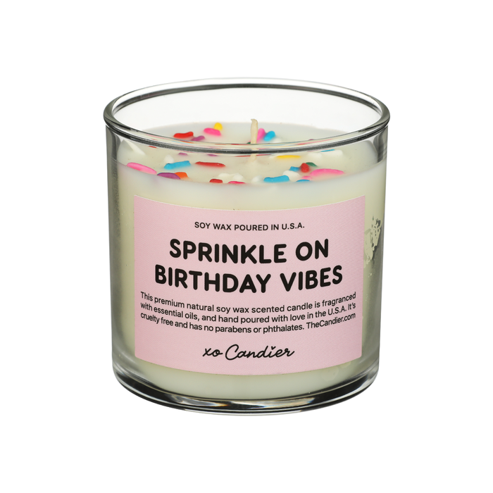 CANDIER: Sprinkle On Birthday Vibes Candle, 5.4 oz