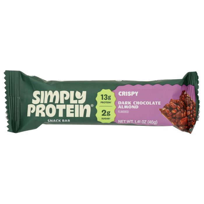 SIMPLY PROTEIN: Dark Chocolate Almond Crispy Protein Bar, 1.41 oz