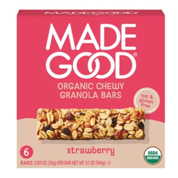 MADEGOOD: Strawberry Granola Bars 6Pack, 5.1 oz