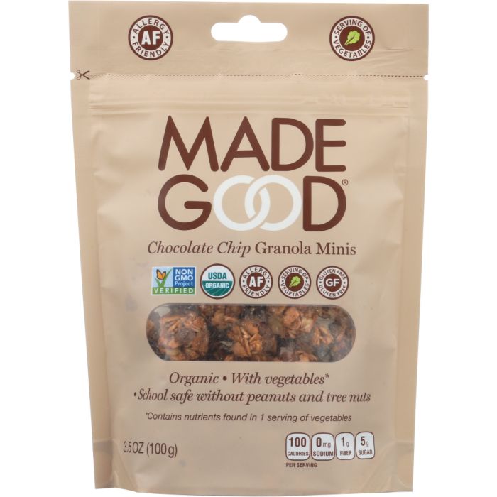 MADEGOOD: Chocolate Chip Granola Pouch, 3.5 oz