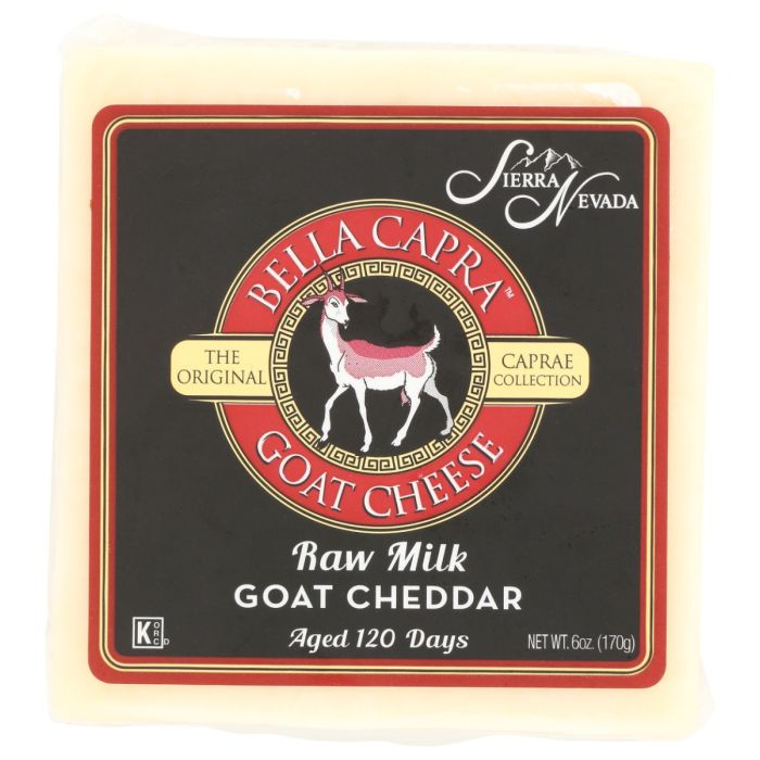 SIERRA NEVADA: Bella Capra Raw Milk Goat Cheddar, 6 oz