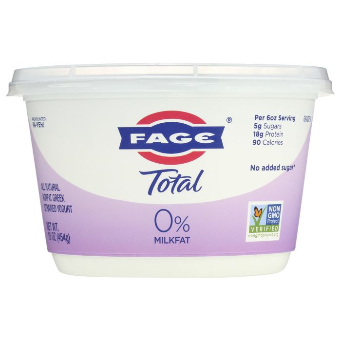 FAGE TOTAL GREEK: 0% Nonfat Plain Greek Strained Yogurt, 17.6 oz