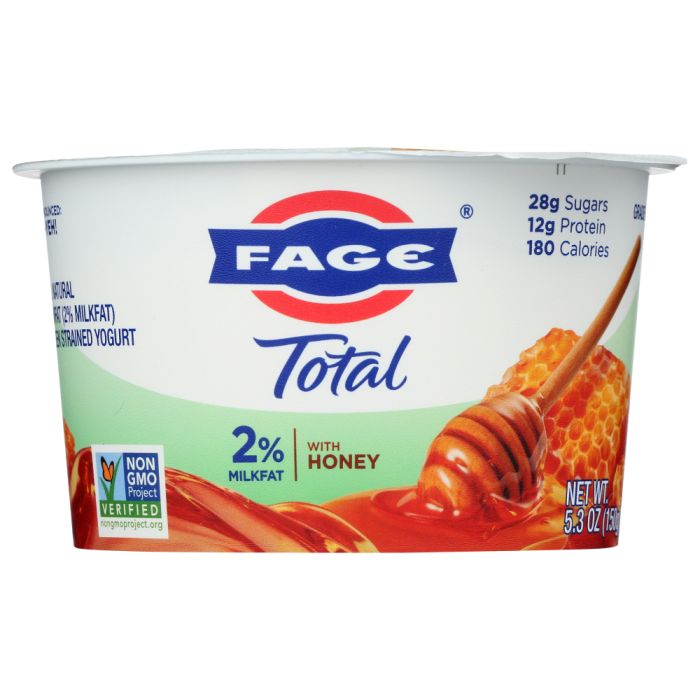 FAGE TOTAL GREEK: 2 Percent Honey Greek Strained Yogurt, 5.3 oz