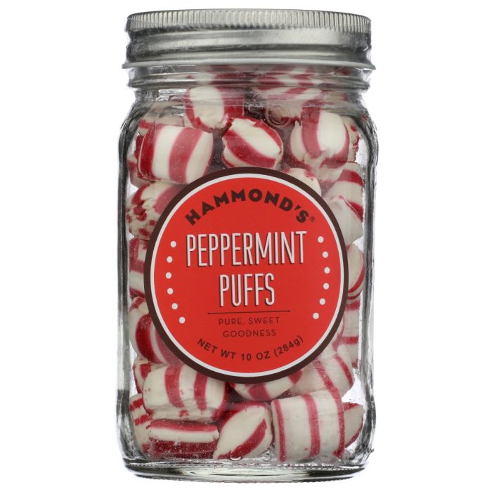 HAMMOND'S CANDIES: Peppermint Puffs Candies, 10 oz