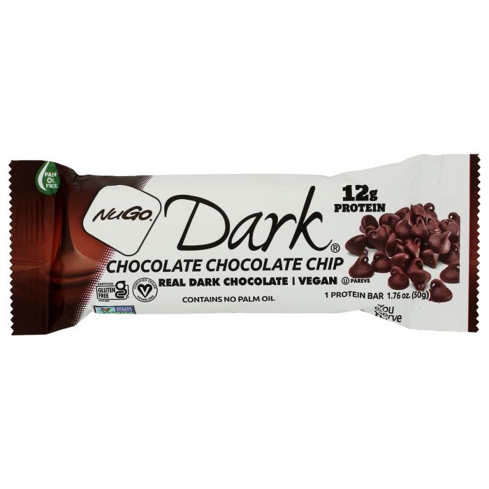 NUGO: Dark Chocolate Chocolate Chip Nutrition Bar, 1.76 oz