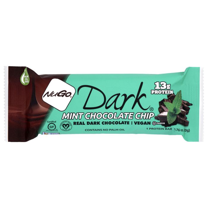 NUGO: Dark Mint Chocolate Chip Bar, 1.76 oz