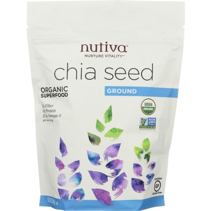 NUTIVA: Organic Superfood Ground Chia Seed, 12 oz