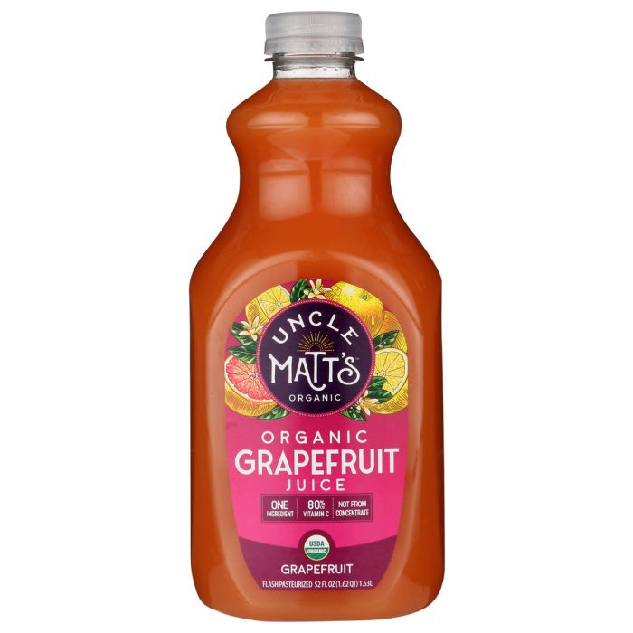 UNCLE MATTS ORGANIC: Organic Grapefruit Juice, 52 oz
