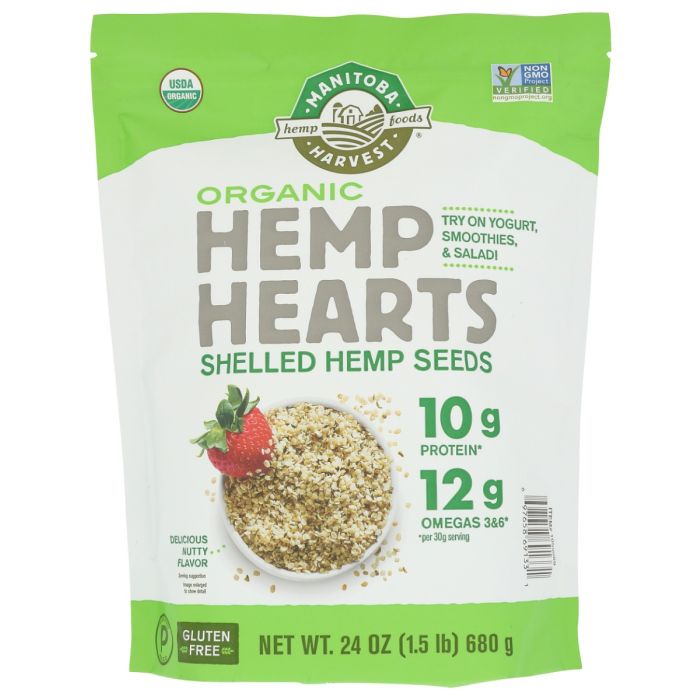 MANITOBA HARVEST: Organic Hemp Hearts, 24 oz