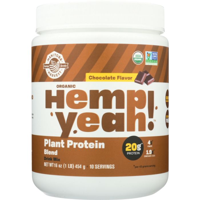 MANITOBA HARVEST: Hemp Yeah! Chocolate Protein Powder Plant, 16 oz