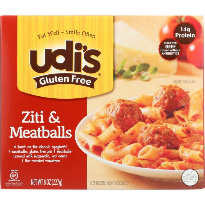 UDIS: Ziti and Meatballs Frozen Entree, 8 oz