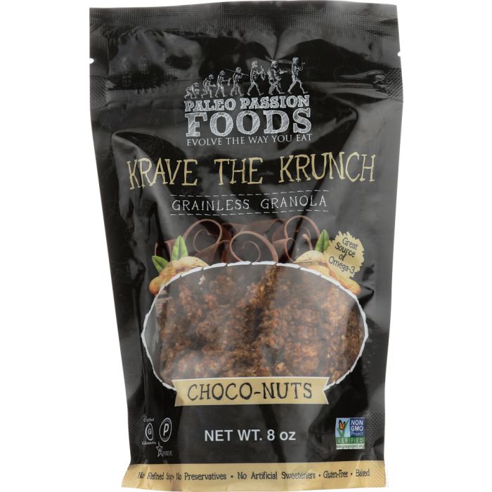 PALEO PASSION: Granola Grain Less Choco Nuts, 8 oz