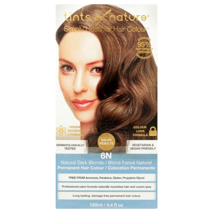 TINTS OF NATURE: 6N Natural Dark Blonde Hair Colour, 4.4 fo