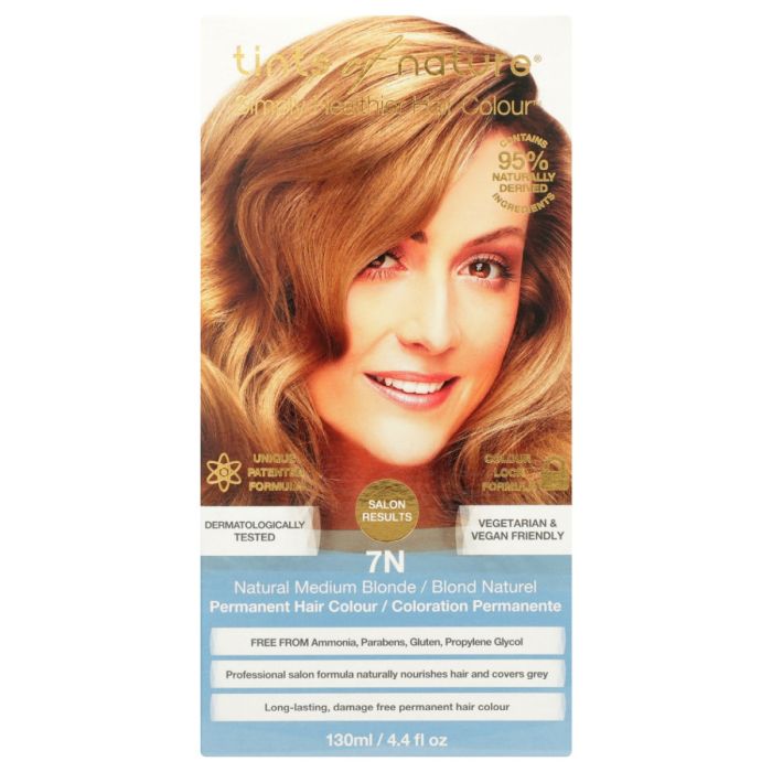 TINTS OF NATURE: 7N Natural Medium Blonde Hair Colour, 4.4 fo