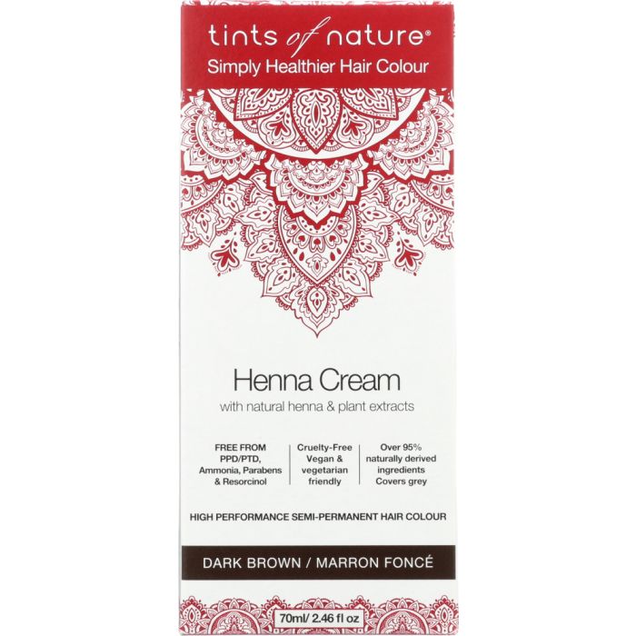 TINTS OF NATURE: COLOUR HAIR HENA CRM DK BROWN (2.460 FO)