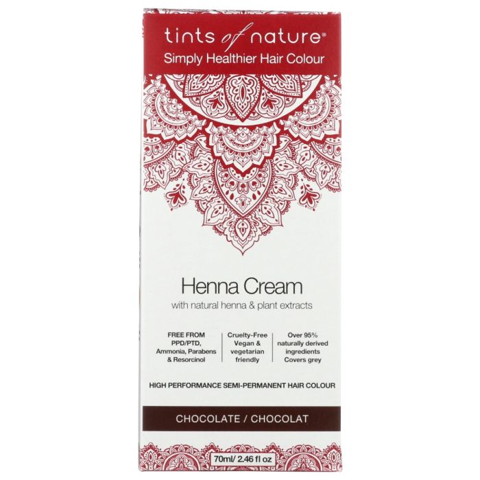 TINTS OF NATURE: Chocolate Henna Cream Hair Colour, 2.46  fo
