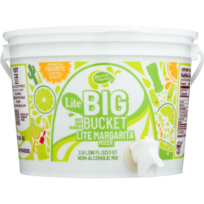 MASTER OF MIXES: Mix Margarita Lite Big Bucket, 96 oz