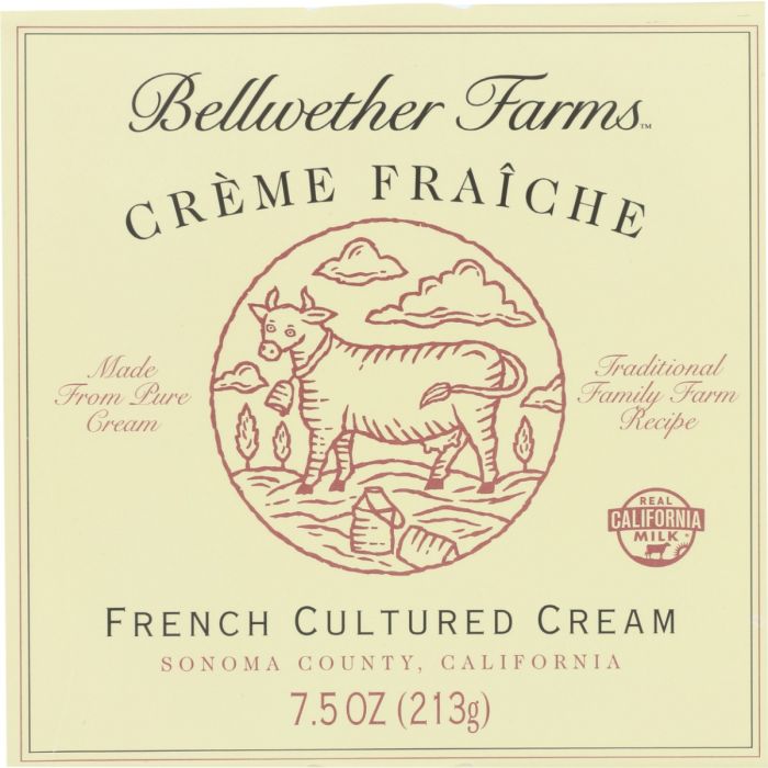 BELLWETHER FARMS: Creme Fraiche French Cultured Cream, 7.5 oz