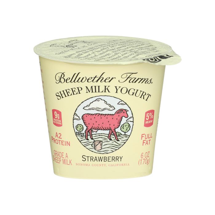 BELLWETHER FARMS: Sheep Milk Yogurt Strawberry, 6 oz