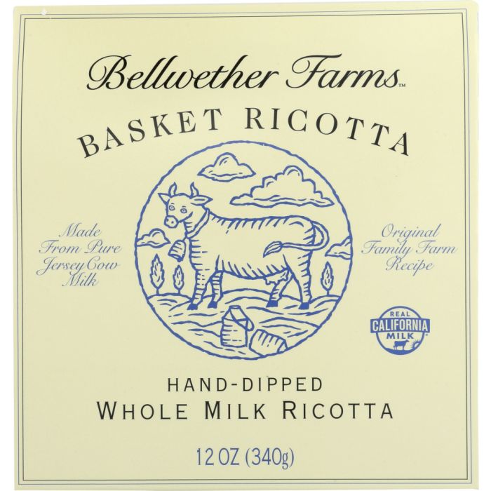 BELLWETHER FARMS: Whole Milk Ricotta Cheese, 12 oz