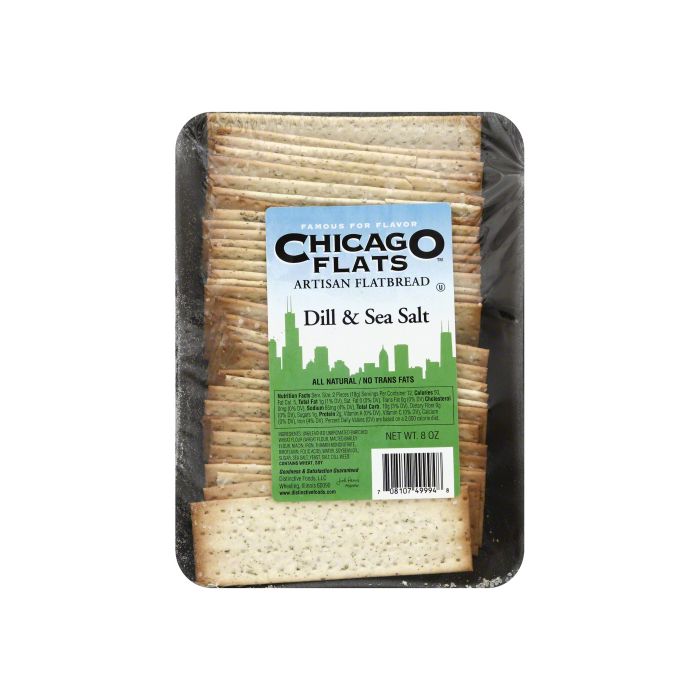 CHICAGO FLATS: Flatbread Dill and Sea Salt, 8 oz