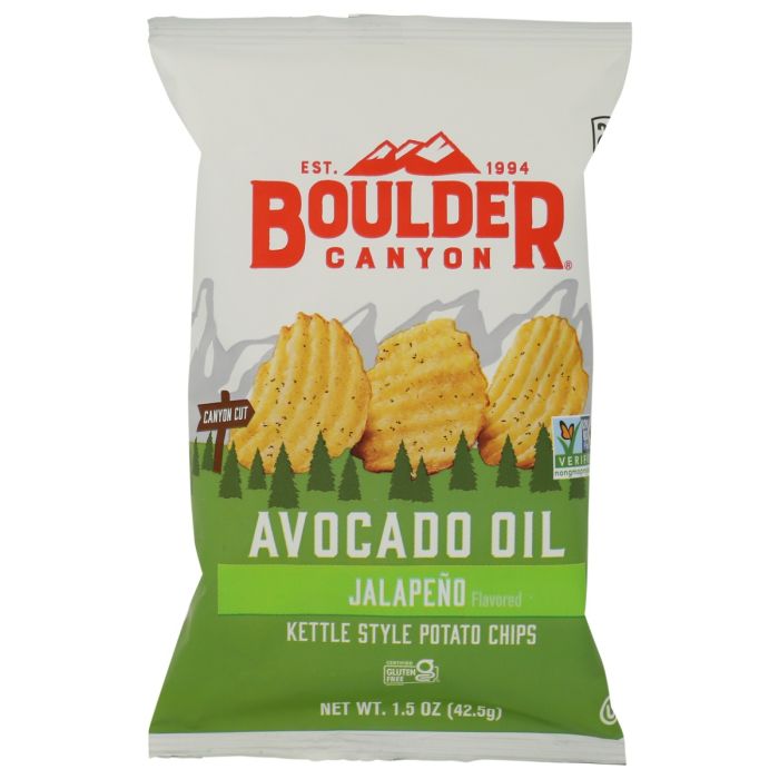 BOULDER CANYON: Avocado Oil Jalapeño Kettle Chips, 1.5 oz