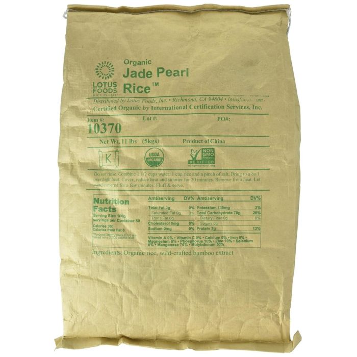 LOTUS FOODS: Organic Jade Pear Rice, 11 lb