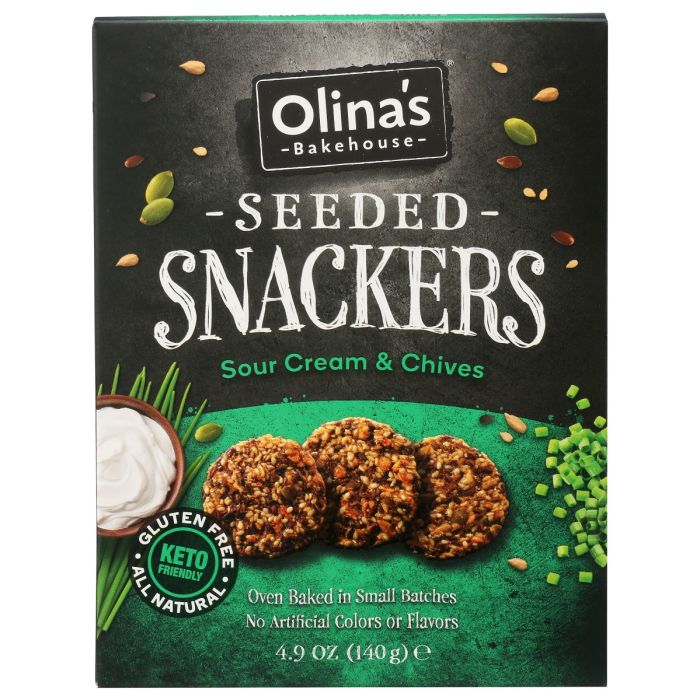 OLINAS BAKEHOUSE: Crackers Sour Cream Chive, 4.9 oz