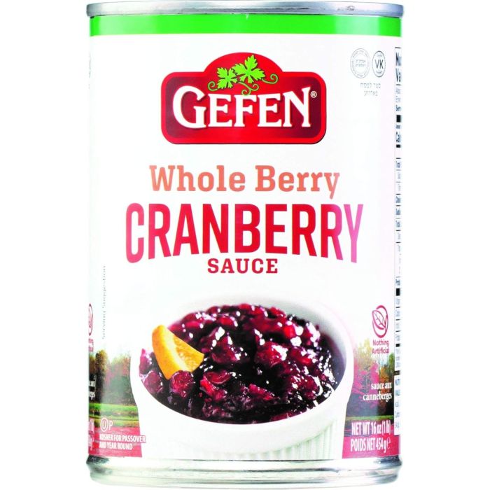 GEFEN: Cranberry Sauce Whole, 16 oz