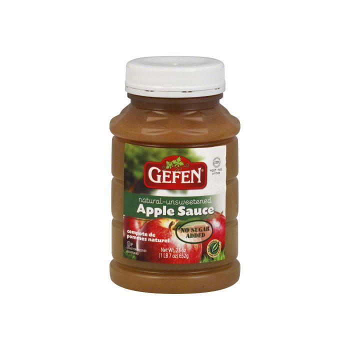 GEFEN: Natural Unsweetened Apple Sauce, 23 oz