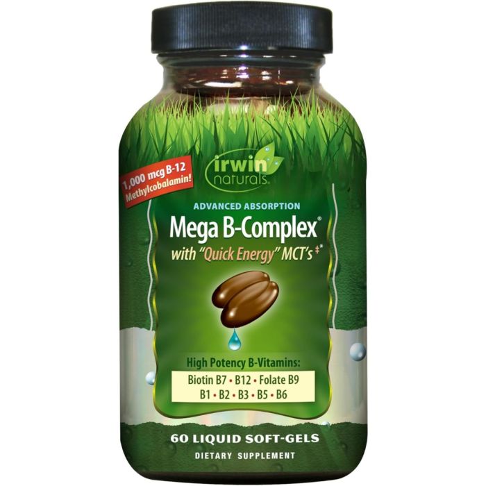 IRWIN NATURALS: Advanced Absorption Mega B-Complex, 60 sg