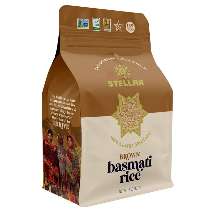 STELLAR BASMATI: Brown Basmati Rice, 2 lb