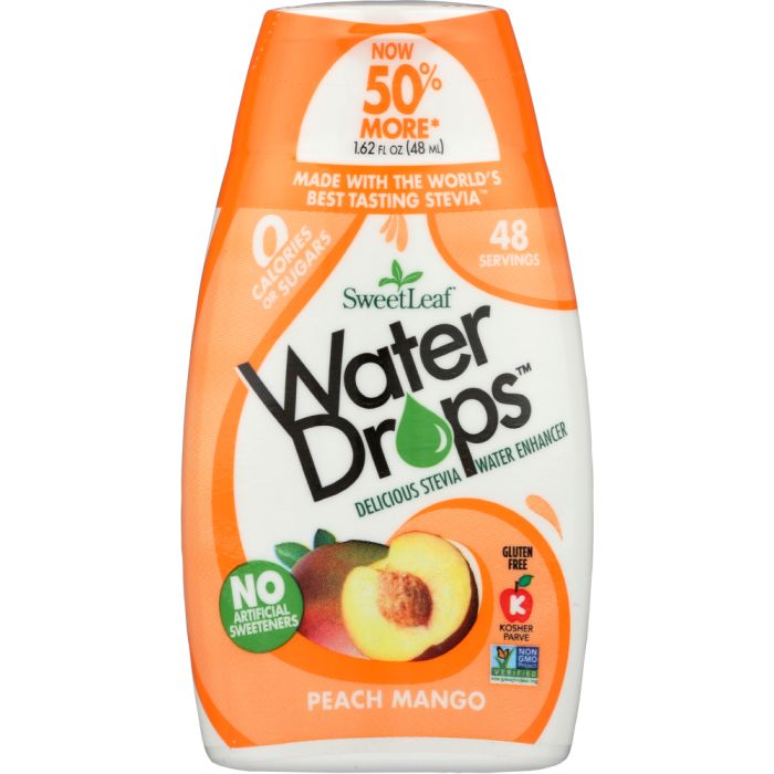 SWEETLEAF STEVIA: Water Drop Peach Mango, 1.62 fo