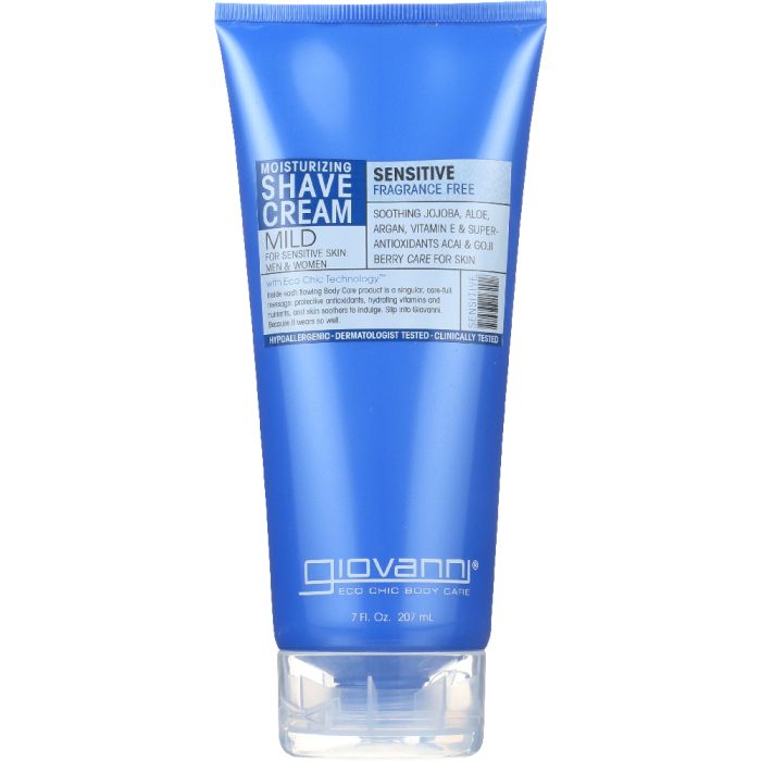 GIOVANNI: Moisturizing Shave Cream Sensitive Skin Men And Women Fragrance Free, 7 oz
