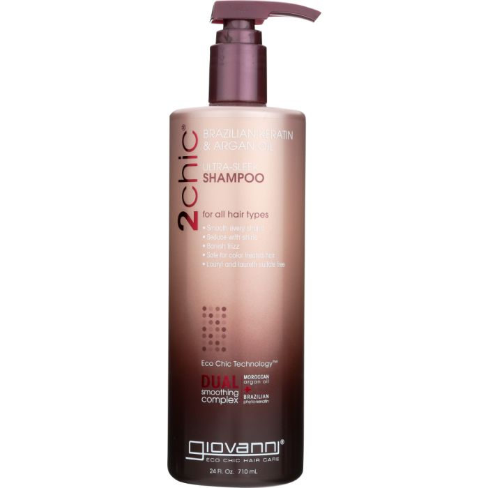 GIOVANNI COSMETICS: 2chic Ultra-Sleek Shampoo Brazilian Keratin & Argan Oil, 24 oz
