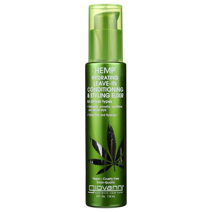 GIOVANNI COSMETICS: Hemp Hydrating Leave In Conditioning And Styling Elixir, 4 oz