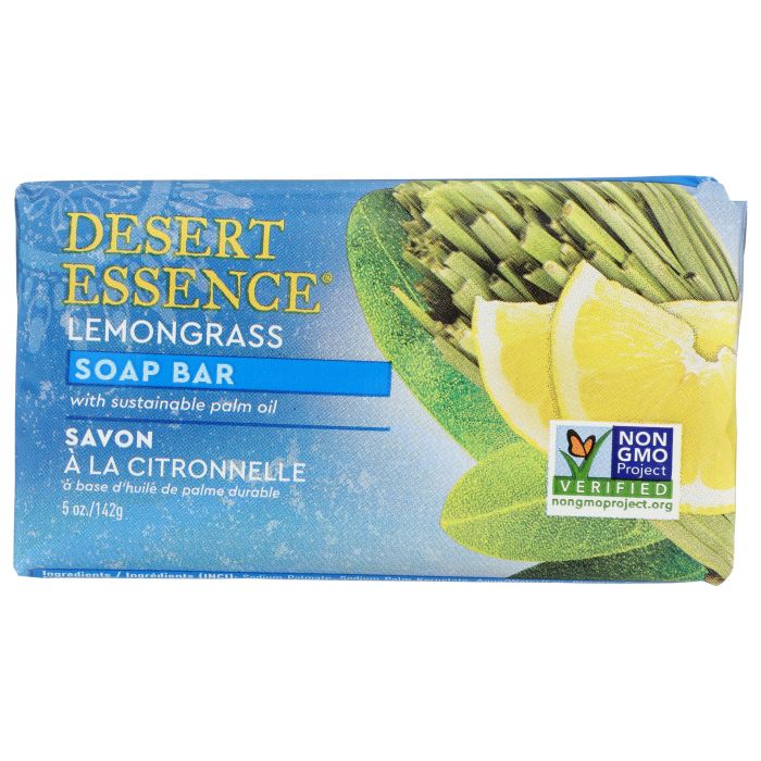 DESERT ESSENCE: Soap Bar Lemongrass, 5 oz