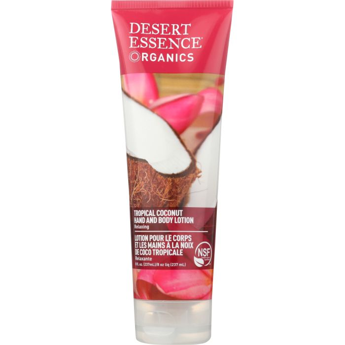 DESERT ESSENCE: Organics Hand and Body Lotion Tropical Coconut, 8 oz