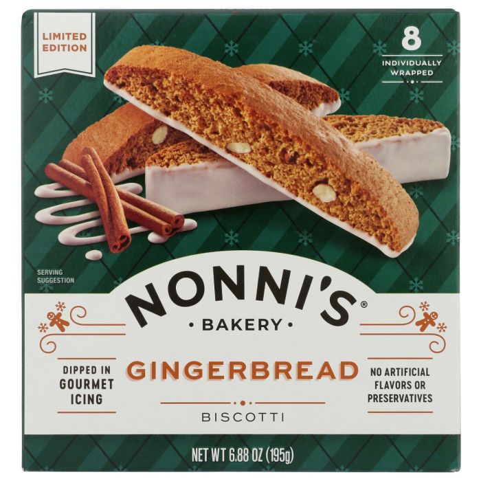 NONNIS: Gingerbread Biscotti, 6.88 oz