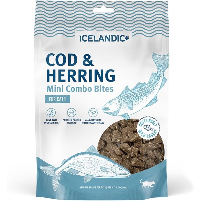 ICELANDIC PLUS: Cod And Herring Mini Combo Bites, 1.7 oz